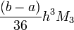 \frac{(b-a)}{36}h^3 M_3