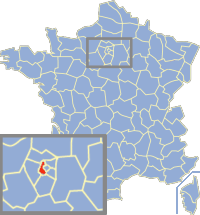 Департамент О-де-Сен на карте Франции