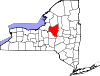 Округ Онейда на карте штата.
