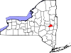 Округ Скенектади на карте штата.