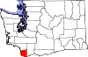 Округ Кларк на карте штата.