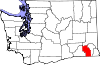 Округ Колумбия на карте штата.