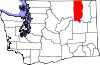 Округ Ферри на карте штата.