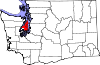Округ Китсэп на карте штата.
