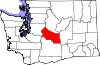 Округ Киттитэс на карте штата.