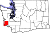 Округ Пасифик на карте штата.