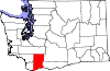 Округ Скэмэния на карте штата.