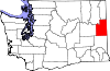 Округ Спокан на карте штата.