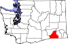 Округ Вэлла-Вэлла на карте штата.