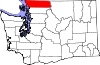 Округ Вэтком на карте штата.