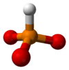 Модель фосфит-иона (шары-и-стержни