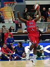 Slam-dunk by Jamont Gordon at all-star PBL game 2011