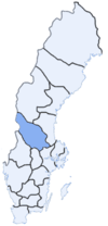 Расположение лена Даларна в Швеции