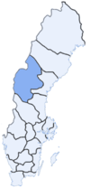 Расположение лена Емтланд в Швеции