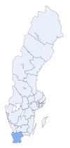 Расположение лена Сконе в Швеции