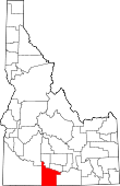 округ Туин-Фолс на карте