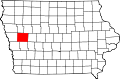 Округ Кроуфорд на карте штата.