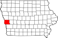 Округ Гаррисон на карте штата.