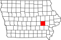 Округ Айова на карте штата.