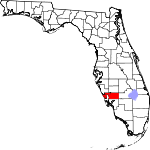Округ Шарлотт на карте штата.