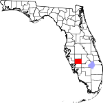 Округ Де-Сото на карте штата.