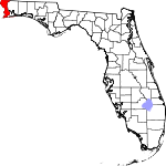 Округ Эскамбиа на карте штата.