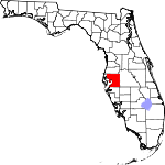 Округ Хиллсборо на карте штата.
