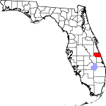 Округ Индиан-Ривер на карте штата.