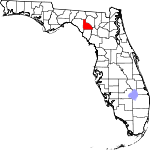 Округ Лафайетт на карте штата.