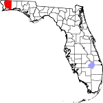 Округ Санта-Роза на карте штата.