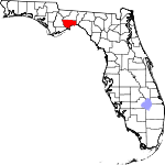 Округ Уакулла на карте штата.