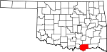 Округ Брайан на карте штата.