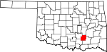Округ Коал на карте штата.