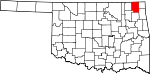 Округ Крэйг на карте штата.