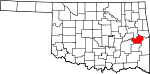 Округ Хаскилл на карте штата.