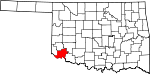 Округ Джексон на карте штата.