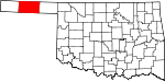 Округ Техас на карте штата.