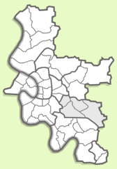 Местоположение округа 08 на карте Дюссельдорфа