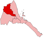 Провинция Ансэба  (Зоба Ансэба) выделена цветом на этой карте