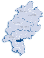 Оффенбах (район) на карте