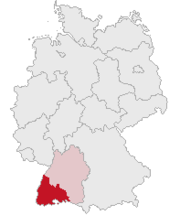 Административный округ Фрайбург на карте