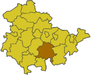 Заальфельд-Рудольштадт (район) на карте