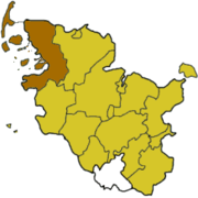 Северная Фризия (район) на карте