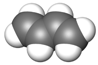 Бутадиен: вид молекулы