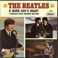 Обложка сингла «A Hard Day's Night» (The Beatles, 1964)