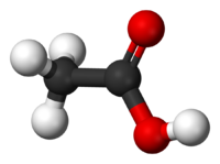 Уксусная кислота: вид молекулы