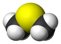 Диметилсульфид: вид молекулы