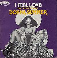 Обложка сингла «I Feel Love» (Донна Саммер, (1977))