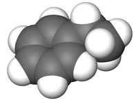 Этилбензол: вид молекулы