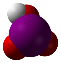 Иодноватая кислота: вид молекулы